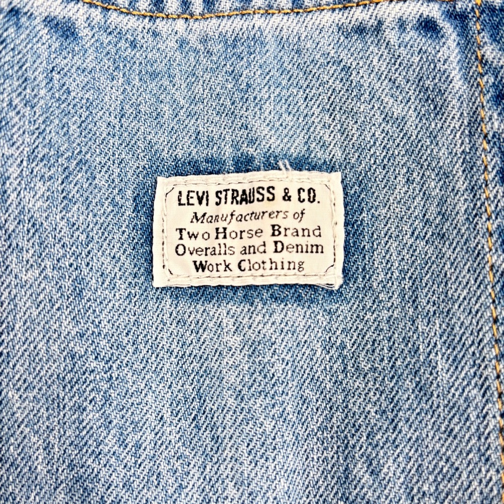 Levi's Light Blue Denim Short Overalls - Picture 7 of 10
